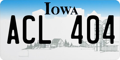IA license plate ACL404