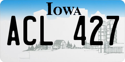 IA license plate ACL427