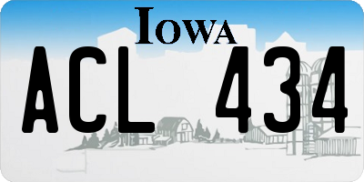 IA license plate ACL434