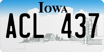 IA license plate ACL437