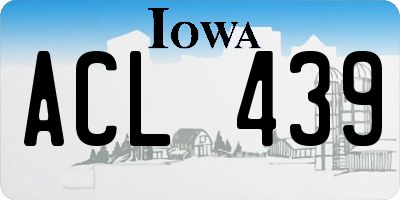 IA license plate ACL439