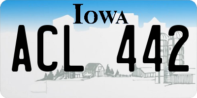 IA license plate ACL442
