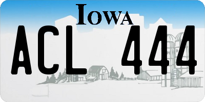 IA license plate ACL444