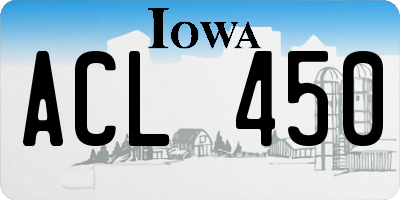 IA license plate ACL450