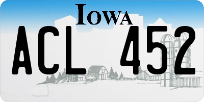 IA license plate ACL452