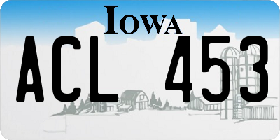 IA license plate ACL453