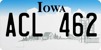 IA license plate ACL462