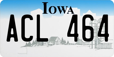 IA license plate ACL464