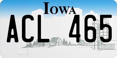 IA license plate ACL465