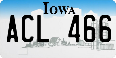 IA license plate ACL466