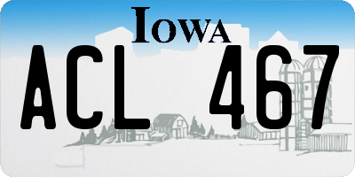 IA license plate ACL467