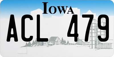 IA license plate ACL479