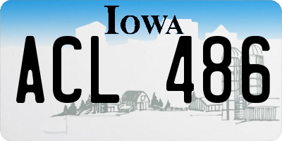 IA license plate ACL486