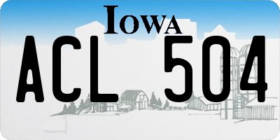 IA license plate ACL504