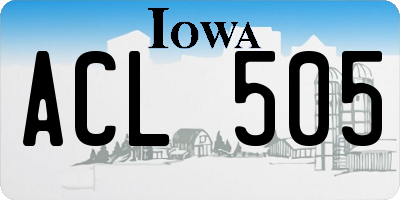 IA license plate ACL505
