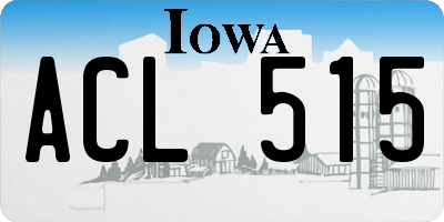 IA license plate ACL515