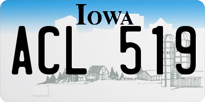 IA license plate ACL519