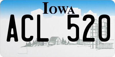 IA license plate ACL520