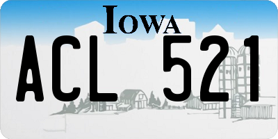 IA license plate ACL521