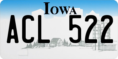 IA license plate ACL522