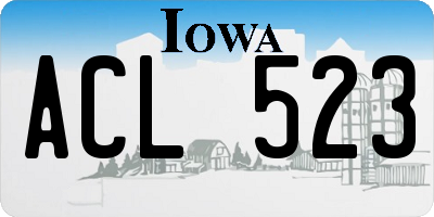 IA license plate ACL523