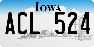 IA license plate ACL524