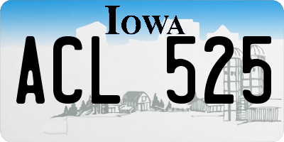 IA license plate ACL525