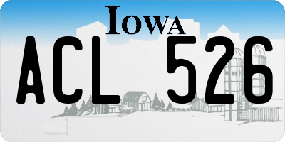 IA license plate ACL526