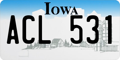 IA license plate ACL531