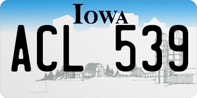 IA license plate ACL539