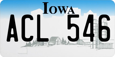 IA license plate ACL546