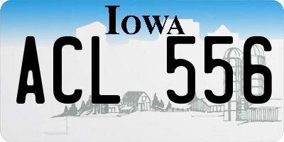 IA license plate ACL556