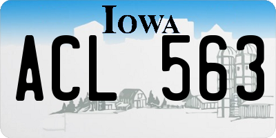 IA license plate ACL563