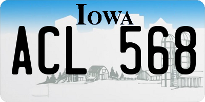 IA license plate ACL568