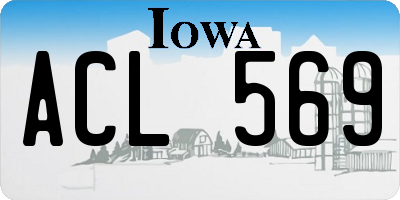 IA license plate ACL569