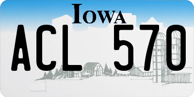 IA license plate ACL570
