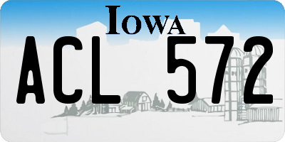 IA license plate ACL572