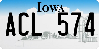 IA license plate ACL574