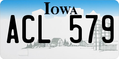 IA license plate ACL579