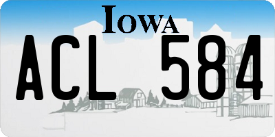 IA license plate ACL584
