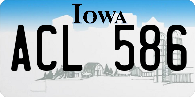 IA license plate ACL586