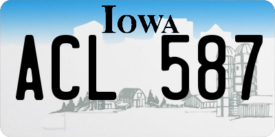 IA license plate ACL587
