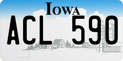 IA license plate ACL590