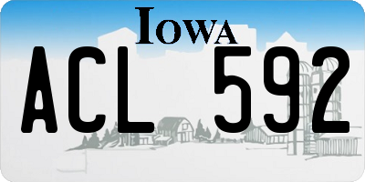 IA license plate ACL592