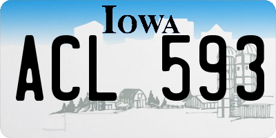 IA license plate ACL593