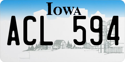 IA license plate ACL594