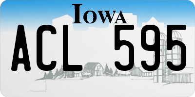 IA license plate ACL595