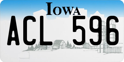 IA license plate ACL596