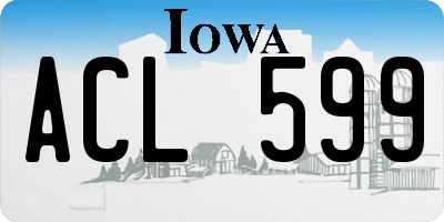 IA license plate ACL599
