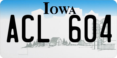 IA license plate ACL604